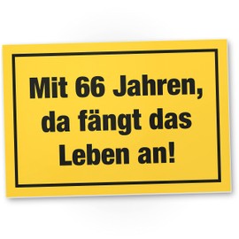 DankeDir! Mit 66 Jahren - 30 x 20 cm Schild - 66 Jahre Geschenk Geburtstagsgeschenk 66er Männer & Frauen 66. Geburtstag - Geschenkidee Partydeko Jubiläum Geburtstagsdeko Geburtstagskarte