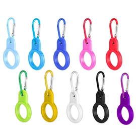 YcsRnn 10Pcs Water Bottle Carrier, Water Bottle Holder for Backpack, water bottle Clip with Carabiner, for Cycling Camping Hiking Traveling Outdoor Activities, Multi-Color Set