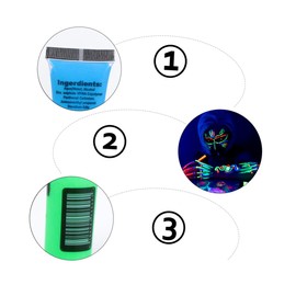 Mikinona Body Paint Set Fluorescent Pigments White Face Paint Washable Glow-in-the-dark