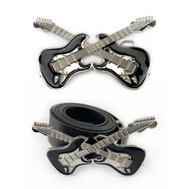huihuay Guitar Shape Belt Buckle Music Lover Clothing Accessories Musical Instrument Shape Belt Buckle for Adult Unisex guitar belt buckles men metal guitar belt buckle