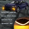 GEEGEETOP Switchback White/Amber LED Front fog light Daytime Running Lamp