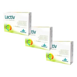 Pack 3 Lactiv Inulina Y Probioticos 6 Sobres 1 G Naturex                                                                                              