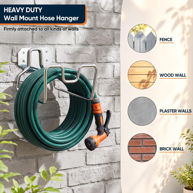 Joyfair Water Hose Holder, Metal Hose Holders for Outside Garden,