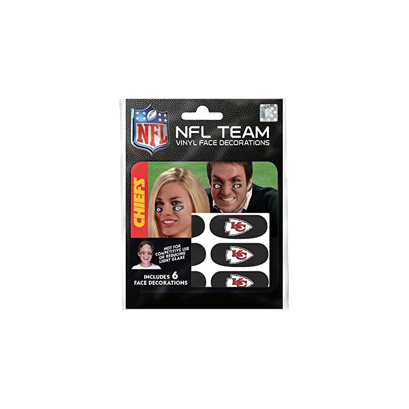 Party Animal Kansas City Chiefs Eye Black Stickers (2 Pack)
