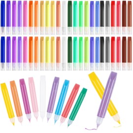 KUNHEHO 48 Pcs Suncatcher Paint Pens 24 Colors 10ML Each School Supplies for Painting Suncatchers, Stained Glass, Window Art Paint Refill, Arts and Crafts