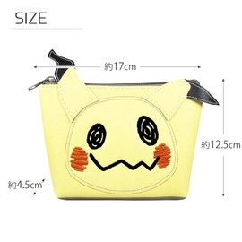 Tees Factory PM-5533687MI Pokemon Dup Triangle Pouch, Mimiku, Approx. H 4.9 x W 6.7 x D 1.8 inches (12.5 x 17 x 4.5 cm)