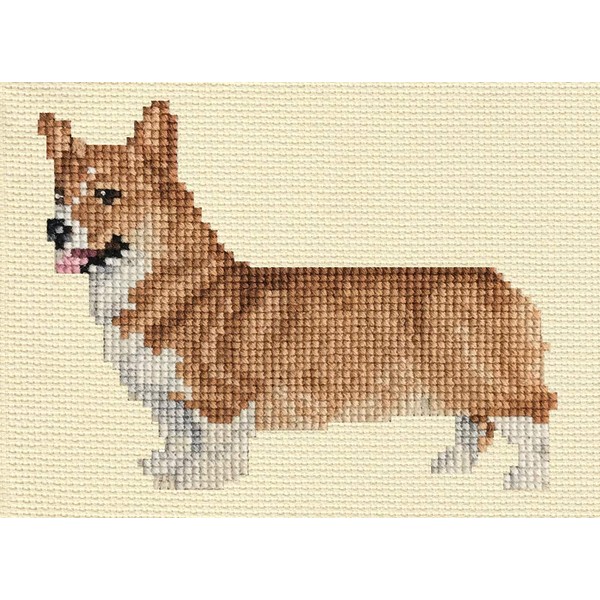 Pegasus Originals Pembroke Welsh Corgi Counted Cross Stitch Kit (Red)