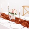 MLMC 3 Pack Fall Thanksgiving Table Runner Terracotta Cheesecloth Table