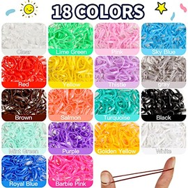 YGDZ Hair Ties, 1500pcs Elastic Hair Bands, 120pcs Baby Hair Ties, Hair Accessories for Girl, Toddler, [multiple colors], With Hair Tail Tools, Rat Ta