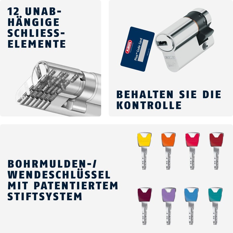 ABUS XP20SN Profile cylinder lock length 10/30 mm Inclusive