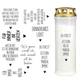 Fräulein Lotti | Wasserschiebefolie fuer Grabkerzen - Thema: Grabkerzen 4 | Tattoofolie | schwarz DIN A5