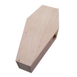 PrimoLiving petbye Wooden Small Animal Coffin Natural - Size S for Very Small Pets - Animal Coffin with Fixed Metal Clasp - Coffin Made of High-Quality Wood