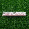 2 Pcs Female Veteran Special Edition Emblems 3D Metal Letters