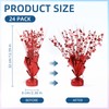 24 Pack Red Metallic Foil Spray Centerpiece Star Table Decoration