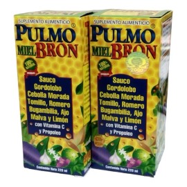OMEGA 2000 2 Pack Pulmo Bron Miel Con Vitamina C Nva Imagen