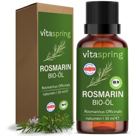 vitaspring Rosemary Oil Hair Organic 100% Natural Hair Oil for Hair Care & Anti-Hair Loss Rosemary Oil High Dose for Hair Growth & Hair Growth Treatment Hair Booster (Rosemary Oil 30 ml)