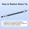 ChaoQ 40Pcs Rubber Tips for Stylus Pens, 2 Sizes Universal