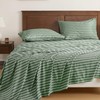 JELLYMONI 100% Natural Cotton Twin Sheet Set, 4 Pieces Striped
