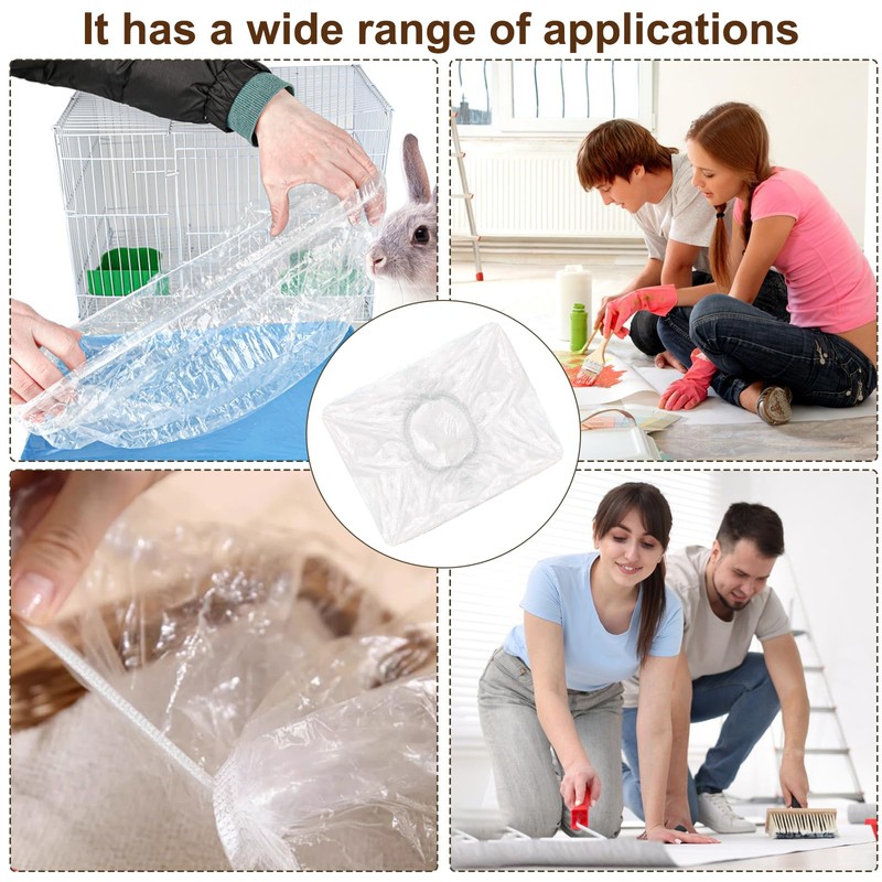 20 Pcs Paints Pan Liner Transparent, Disposable Paint Tray Liners,