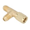 Quick Coupler Access Tee, SAE Flare Brass 1/4 in Valves