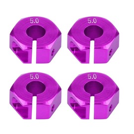 Tbest Wheel Hub Adapter 12 mm, Wheel Hub Adapter for HSP Sakura 1/10 Scale RC Car 1/10 Wheel Carrier Model Making Wheel Spacers (5 mm Purple)