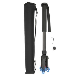 C-333+M-1 Carbon Fiber Portable Outdoor Telescopic Monopod Tripod Mountaineering Cane for DSLR Camera