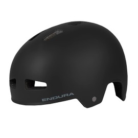 Endura Men's PissPot BMX Cycling Helmet | Lightweight Construction | External Vents | Micro-Adjustment Fit, Matt Black, S-M