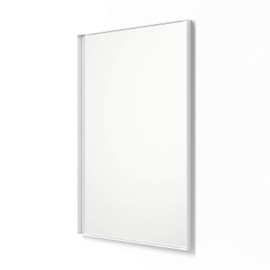 Better Bevel 24" x 36" White Metal Framed Mirror | Rectangle Bathroom Wall Mirror