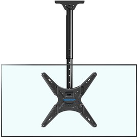 MOUNTUP Ceiling TV Mount for Most 24''- 65'' TVs, Hanging TV Ceiling Mount for 32 43 50 55 60 65 inch Screen, Full Motion Height Adjustable Bracket, Holds up to 99lbs, Max VESA 400x400mm, MU0039
