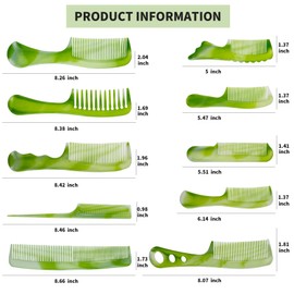 10 Pcs Hair Combs, Comb Set, Hair Combs for Women and Men, Coarse, Fine Dressing Comb