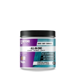 Beyond Paint All-in-One Refinishing Paint, No Sanding, Matte Finish for Cabinets, Countertops, Furniture and Doors, 1 Pint, Soft Gray