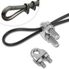 40 PCS 1/4" Stainless Steel Wires Ropes Cable Clip Clamps