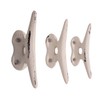 Wowser Nautical White Cast Iron Boat Cleat Wall Hooks, 3.5