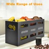 Yiomxhi Kitchen Utensil Holder for Worktop, Large 3 Compartments Cutlery