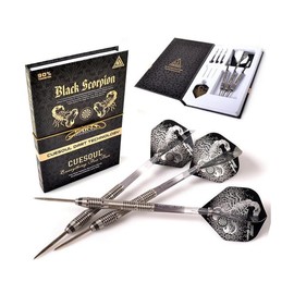 US Darts CUESOUL Black Scorpion 24 Grams 90% Tungsten Steel Tip Dart Set + Bonus Upgrade Kit
