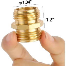 Branded 2 Pcs Garden Hose Adapter 3/4 Inch Male To Male Brass Hose Quick Connector