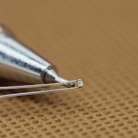 Evemodel 20 pieces SMD LED 0402 pre-soldered micro strand conductors model making decor mini garden dollhouse Diycraft (orange)