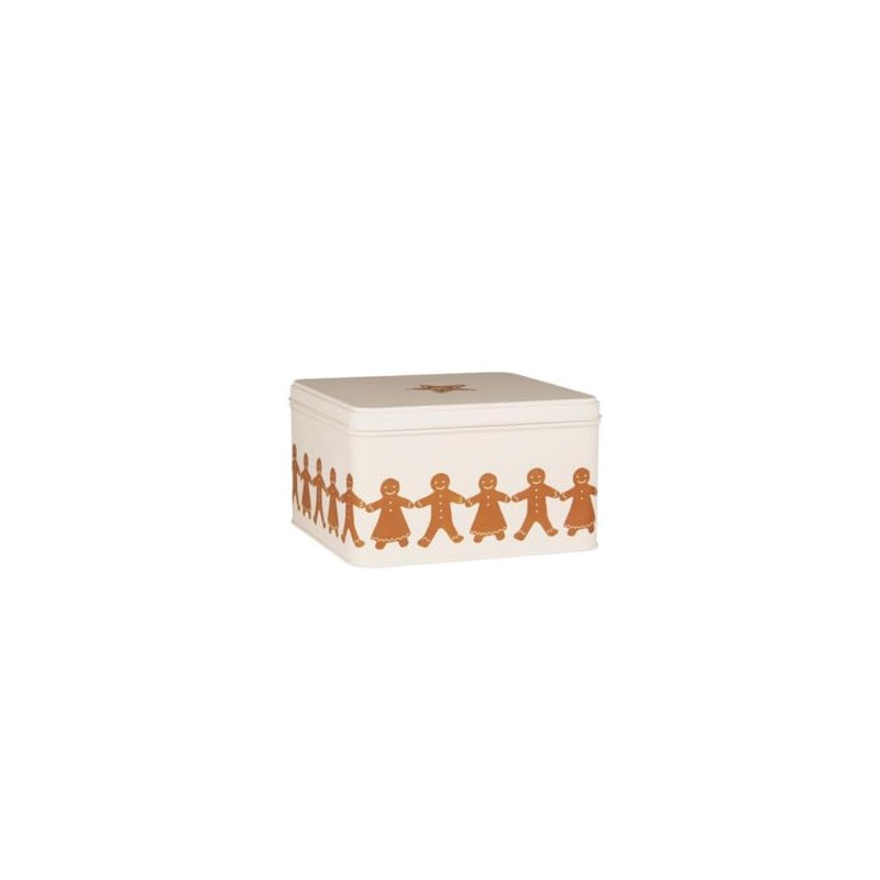 IB Laursen Pastry Box with Gingerbread Couples Square W 17.7