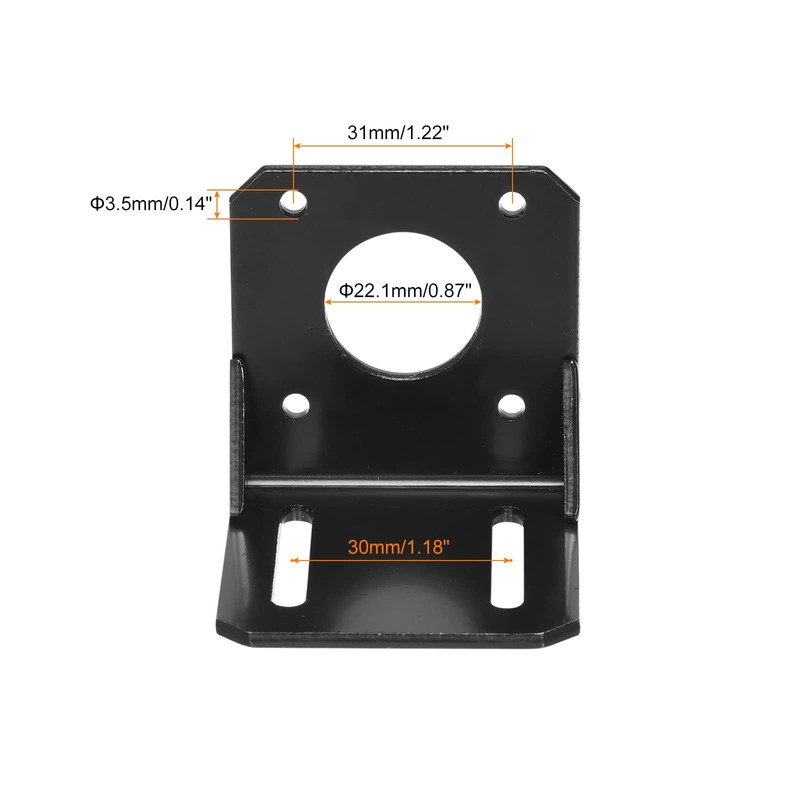 sourcing map Motor Bracket Motor Mounting Holder 53x50x51mm Black for