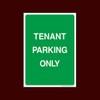 Tenant Parking only Plastic Sign with 4 Pre-Drilled Holes (P12)