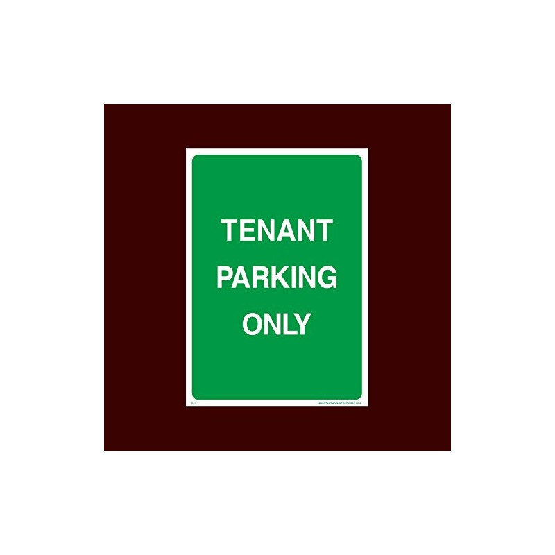 Tenant Parking only Plastic Sign with 4 Pre-Drilled Holes (P12)
