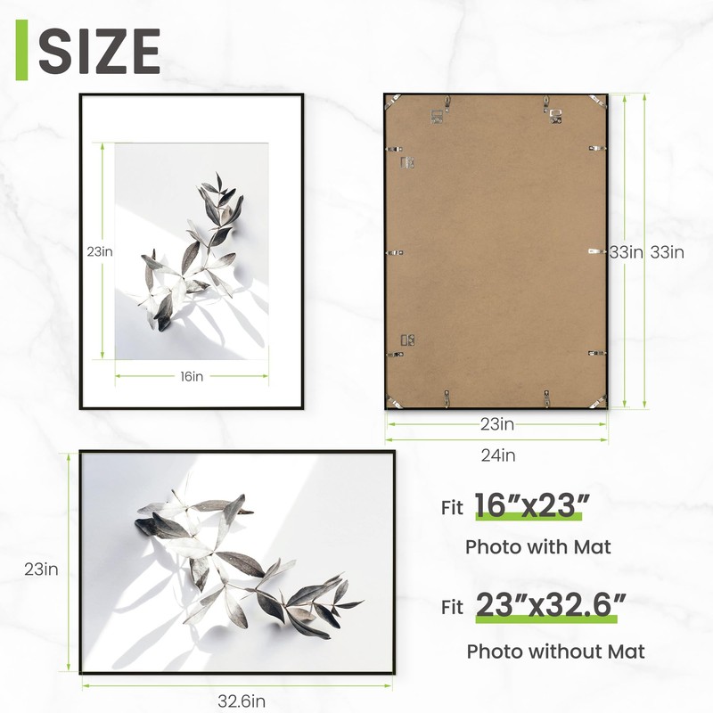 Picture Frame A4, Black Metal A4 (21x 30 cm) Certificates