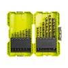 RYOBI HSS RAK19HSS2 19 Piece Drill Bit Set for Metal,