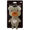 Super Cat Striped Peeps Bear Dog Toy