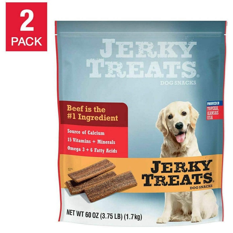 Jerky Treats Tender Strips Dog Snacks Beef 60 oz. 3.75