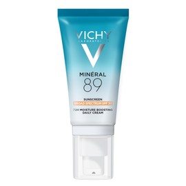 Vichy Minéral 89 Face Sunscreen SPF 30, Hydrating Daily Sunscreen For Face SPF 30, Hyaluronic Acid + Niacinamide + Squalane Oil, No White Cast Sunscreen, Oxybenzone Free, Travel Size Sunscreen