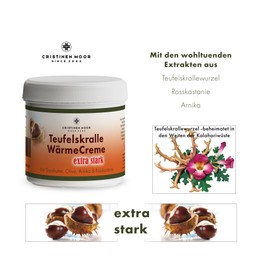 CristinenMoor CristinenMoor Teufelskralle WärmeCreme extra stark mit Arnika 200 ml I Wärmesalbe für Nacken und Lendenbereich I bei Verspannungen der Muskulatur und Rücken