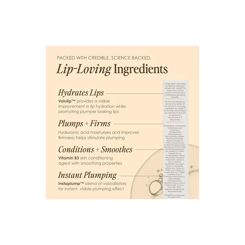 GrandeLIPS Hydrating Lip Plumper, Gloss, Barely There