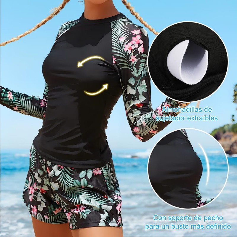 QMCZLA Trajes de Baño Mujer (MX/US, Alfa, Mediano, Regular, Regular,