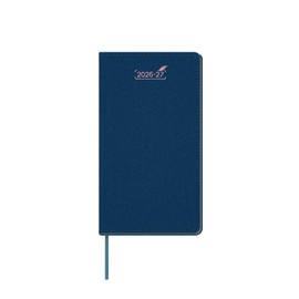 BEZEND Pocket Diary 2026-2027 Month to View (Jul 26-Dec 27), Slim 16.8 x 9.5 cm. 18-Month Monthly Planner with Note Pages, Gilded Edge. Palm-Size for Travel & Work, PU Leather Softcover, Prussian Blue